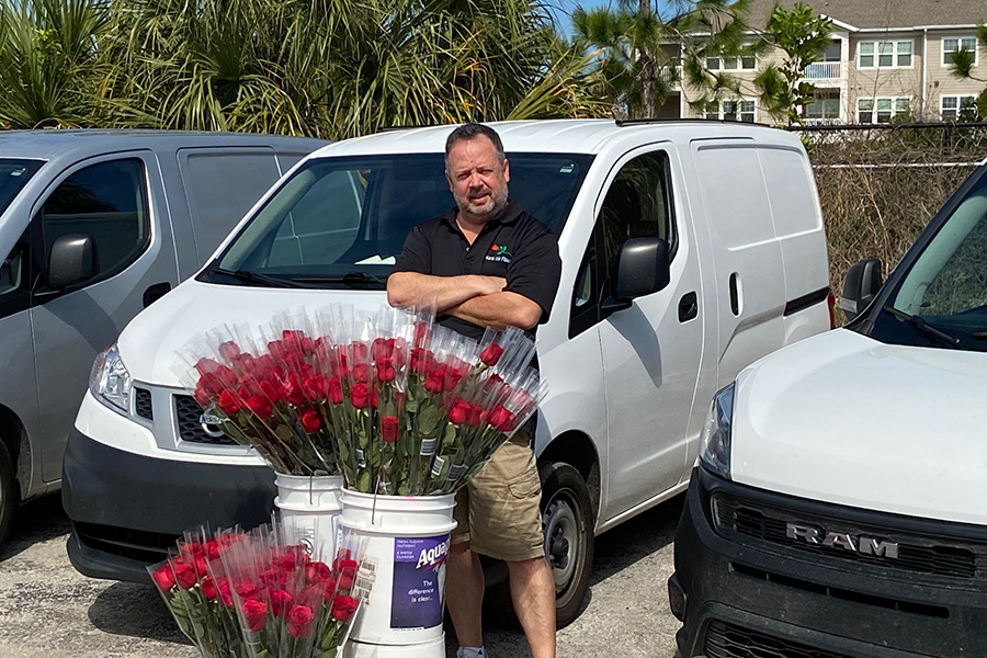 Jason Cline, owner of Kauai Isle Flowers