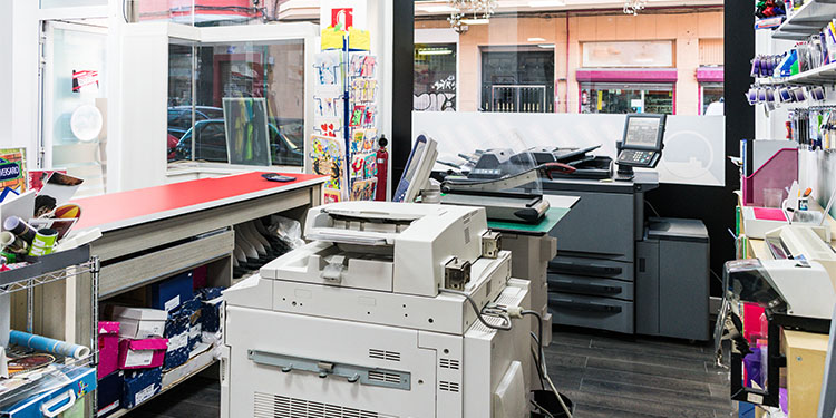 Small business print shop.