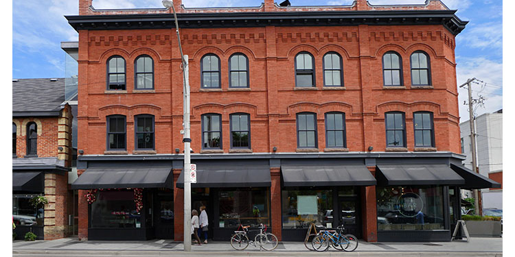 Retail storefronts on Main Street.