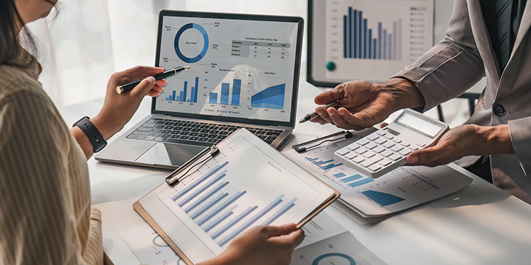 Business owner reviewing valuation metrics and benchmarks.