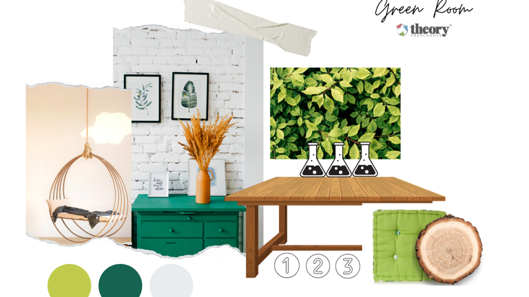 Green Room Mood Board