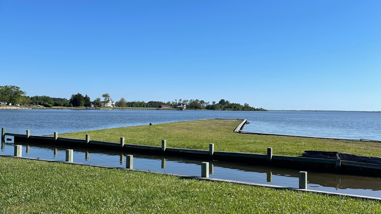 Boat ramp out back door 