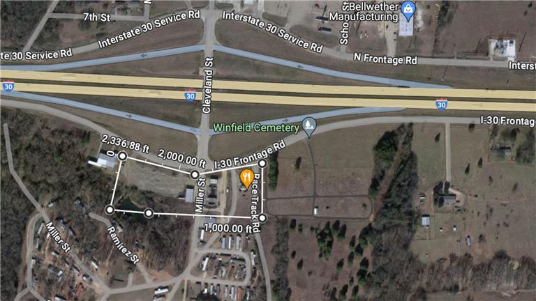 Former gas station Land for sale 1 hour 30 mins from Downtown Dallas