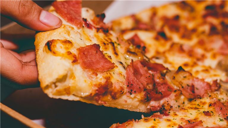 Charming Main-Street Pizza Restaurant