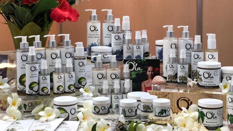 Ola Tropical Apothecary: Hawaiian-crafted lotions, washes, and scrubs infused with native botanicals, elevating spa rituals worldwide
