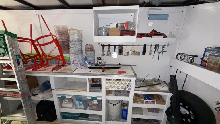 Interior Work Space with Tools 