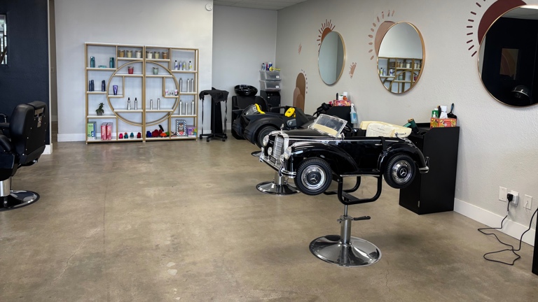 3 Kids Stations and Shampoo area