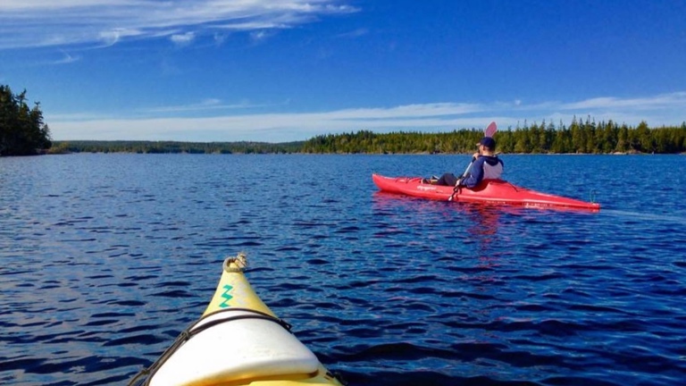 Kayaking on geographically rare lagoon