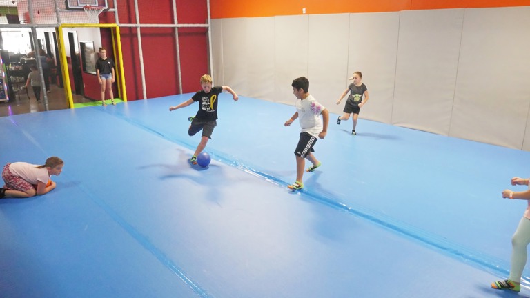 Inflatable sports court