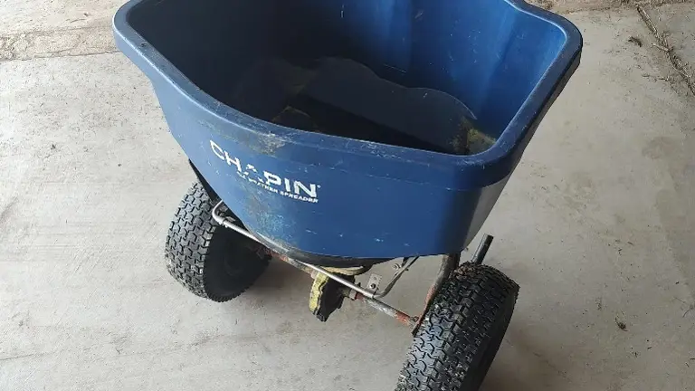 Commercial grad spreader for grass seed or lawn fertilizer