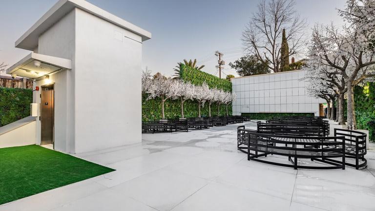 16 LED Trees on Rooftop to Create Ambience