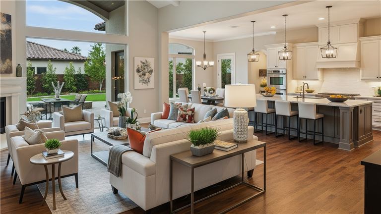 Sample photo of a staged home.  Not an actual home.