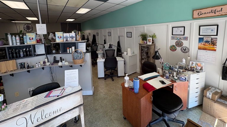 From front desk, an open and inviting feel