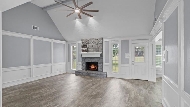 Newly remodeled home living area