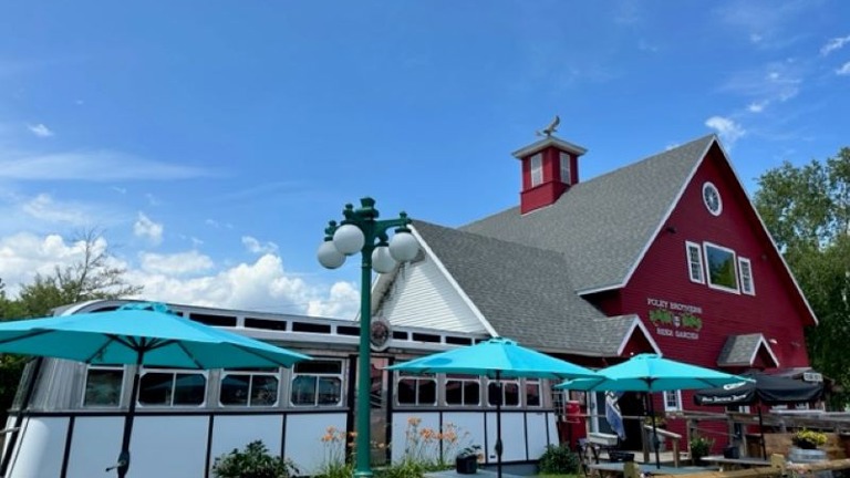 A commercial kitchen and diner car restaurant for Lease