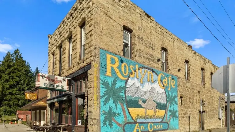 The iconic Roslyn Cafe in Roslyn, WA is currently on the market. You might recognize the mural from the hit series, Northern Exposure.