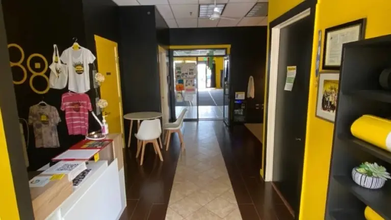 Front desk and hallway