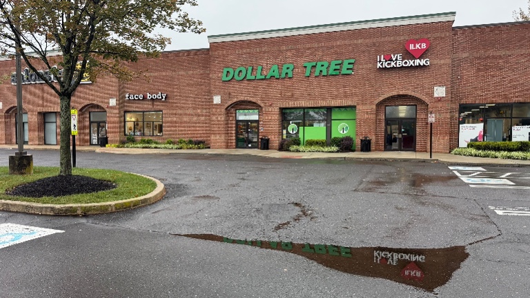 exterior view, three doors down from target