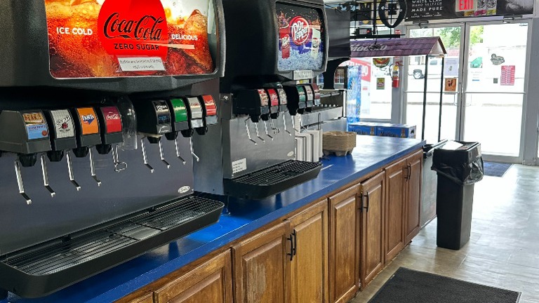 Fountains drinks sponsored by Coke and Dr. Pepper