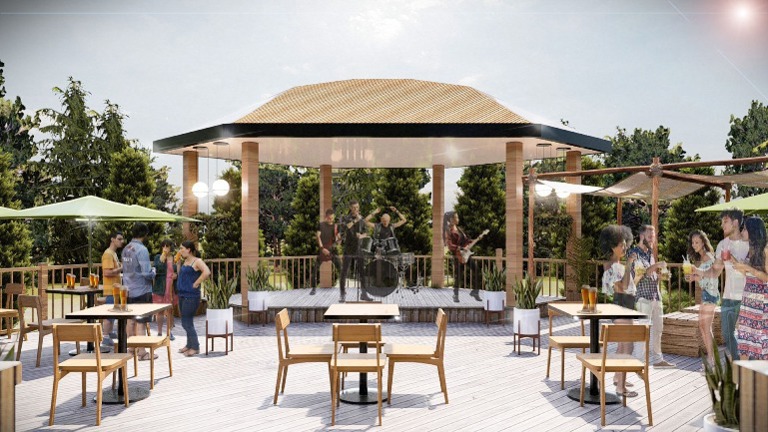 rendering out door bar option