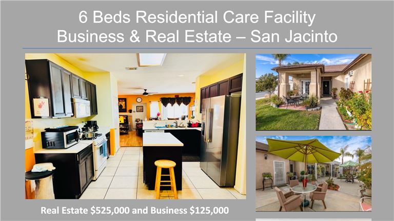 6 Beds Residential Care Faciity with Real Etate