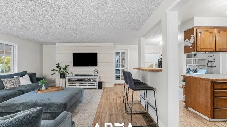 Staff Kitchen Wraps around to Office