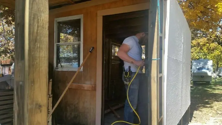 On site residential electrical rough in work during a remodel project. Bread and butter service work that keeps the business moving.