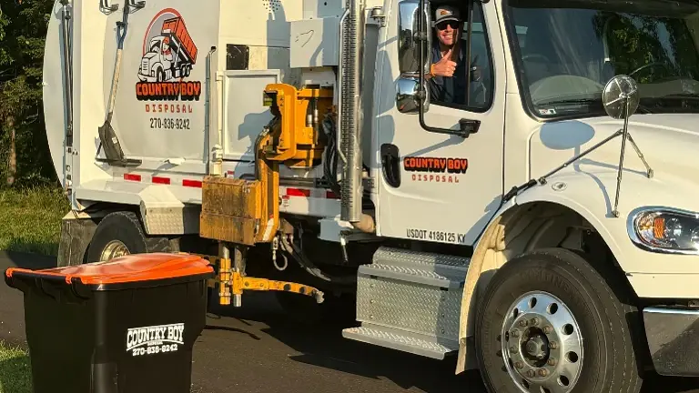 Weekly residential trash pick up service