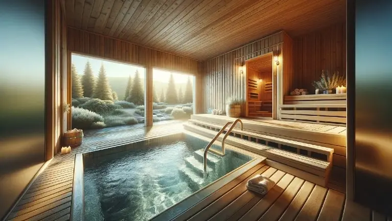 Modern Sauna & Cold-Plunge Wellness Space – Prime Opportunity!