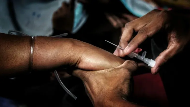 Administering a shot