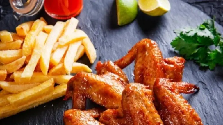 Authentic wing and fried rice