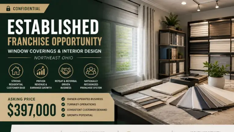Home-Based Window Coverings Franchise | $169K SDE | No Employees