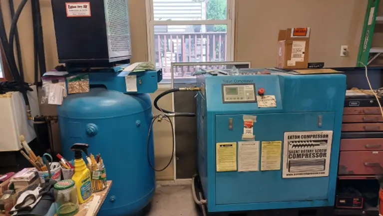 Eaton 50CFM compr.,dryer, tank