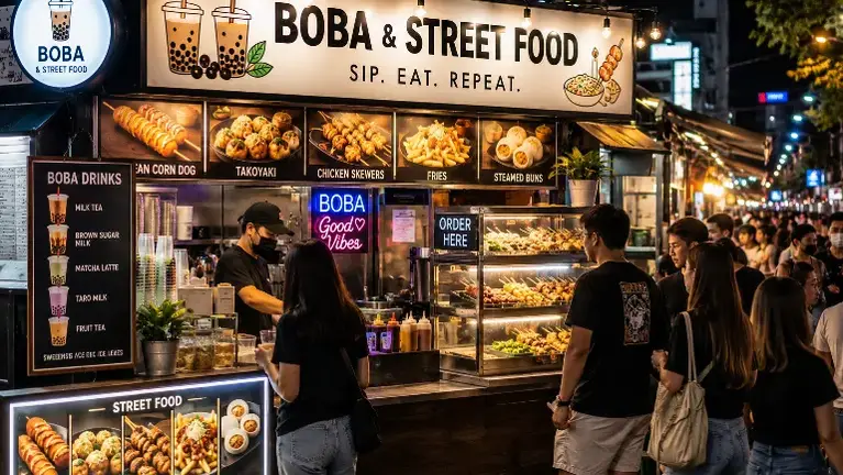 Recently Renovated Boba Tea and Street Food for Sale in Falls Church!