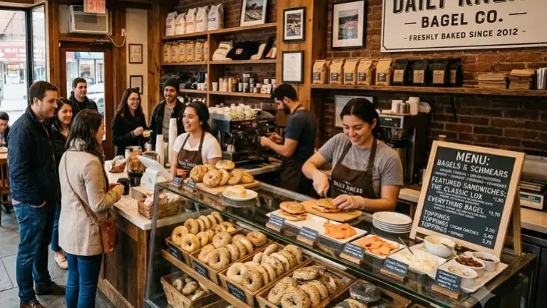 19 Year Old Turnkey Bagel Shop in Broklyn NYC NETS $177K!!!